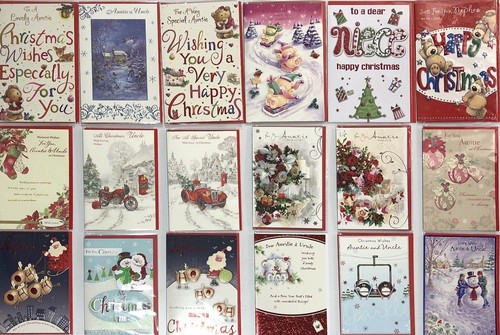 Biglietto natale zia zio - natale,