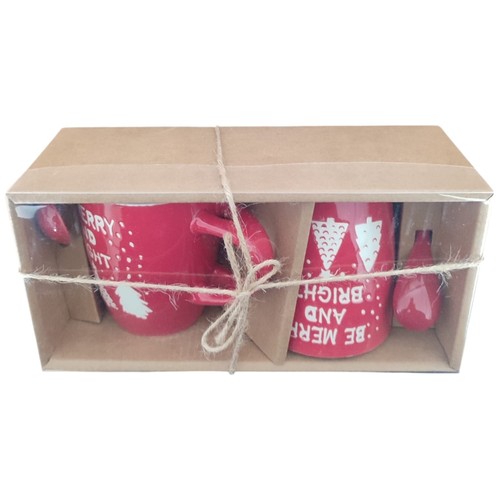 Set tazze natalizie rosse - set,