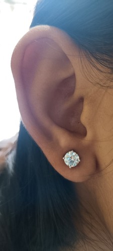 Orecchini perno con diamanti - orecchini,